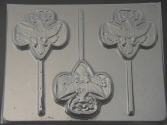 710 Girl Scout Emblem Chocolate Candy Lollipop Mold